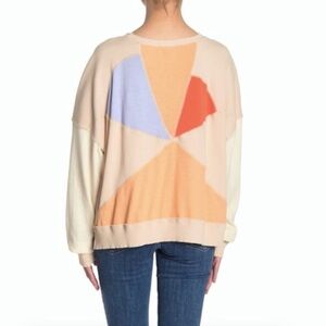 FP Movement Free People quilt back pop over top sweater daydreamer patchwork